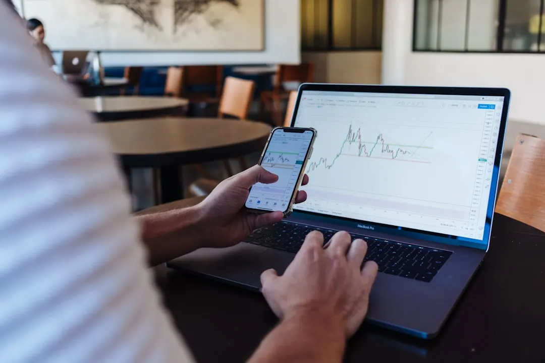 Performance analytics dashboard on a large monitor