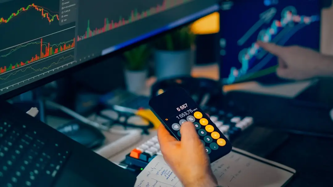 Financial trading workstation with charts