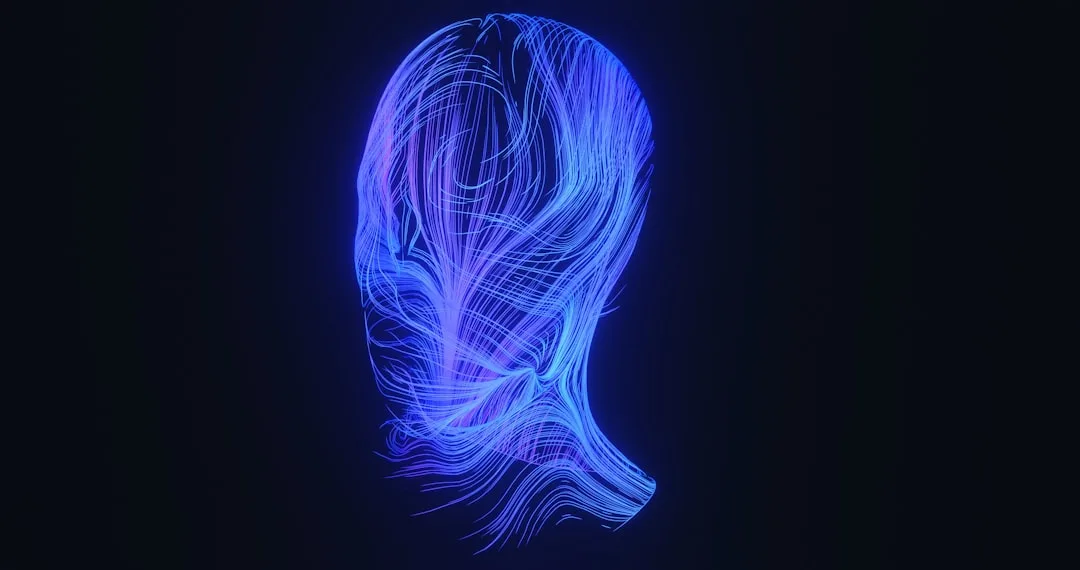 Abstract digital visualization suggesting AI
